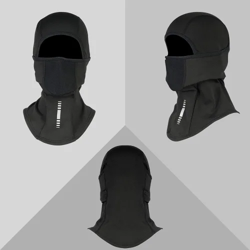Vista 7 de Pasamontañas para invierno, forro polar, máscara térmica de esquí, resistente al viento, a prueba de polvo, transpirable, bandana para snowboard