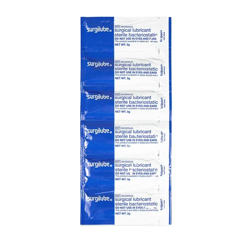 Vista 4 de Surgilube Lubricante Jelly-FoilPac - 144 paquetes/caja de lubricante quirúrgico estéril gelatina bacteriostática