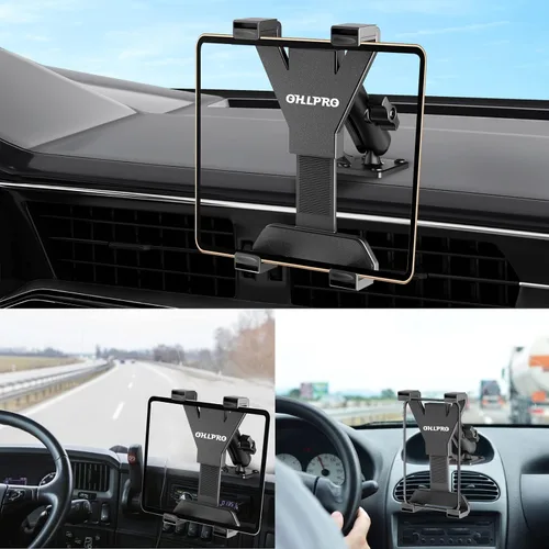 Vista 2 de OHLPRO Soporte para Tableta para Camión, Soporte de Coche con Base de Taladro Resistente para iPad, mini, Samsung Galaxy (7" - 11") para Tablero