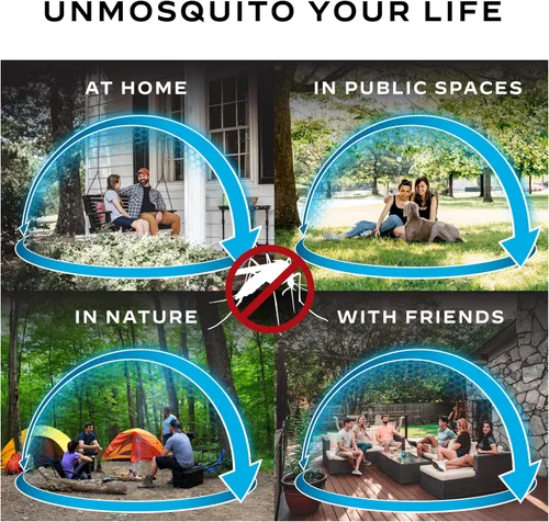 Vista 5 de Thermacell E55 E-Series - Repelente recargable contra mosquitos, paquete de 2 + paquete de recarga de 120 horas, zona de protección contra mosquitos