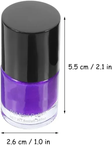Vista 2 de Juego de 6 esmaltes de uñas para perros, secado rápido, juego de 6 esmaltes de uñas saludables a base de agua, kit de tinte para mascotas para todas