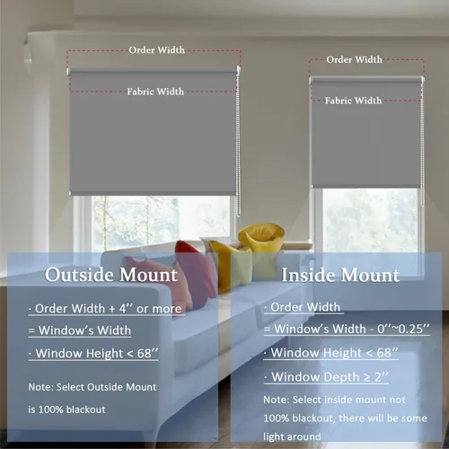 Vista 5 de Persianas enrollables para ventana, con aislamiento térmico, protección UV, para el hogar, puerta, cocina, baño