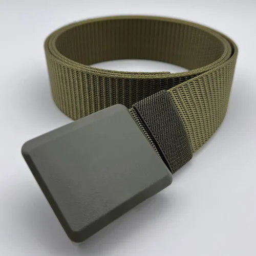 Vista 3 de Cinturón táctico militar respirable de nylon de los hombres de la lona con la hebilla plás