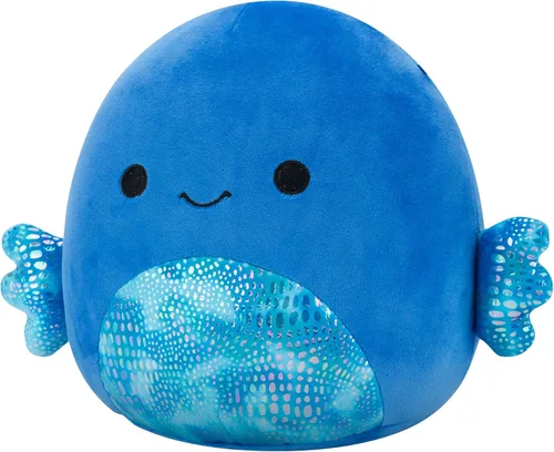 Vista 2 de Squishmallows Original 8 pulgadas Kobester El Pez Betta Azul – Peluche Oficial Jazwares (Pequeño)