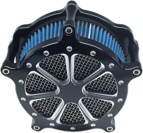 Vista 3 de Filtro de aire de admisión CNC Cut Filtro de aire Venturi Kit de cromo para Harley Dyna 2000 - 2017 Softail 2000 - 2015 Touring 2000 - 2007 Fitment
