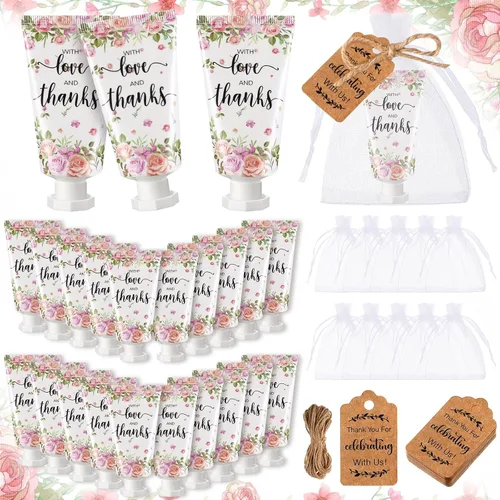 Vista 12 de 48 Juegos de Crema de Manos de Flores Silvestres para Baby Shower Regalos Obsequios de Fiesta de Crema de Manos para Invitados Regalo de Flores
