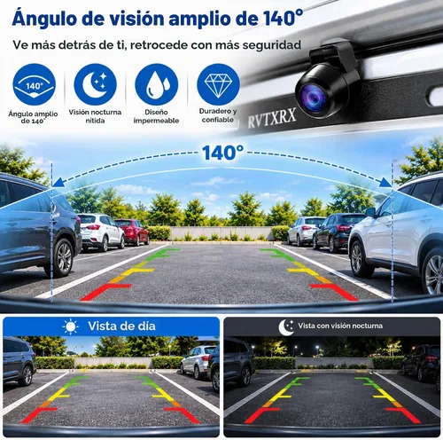 Vista 3 de Cámara de respaldo con ángulo de visión amplio de 170 grados