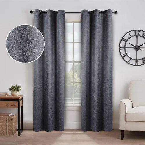 Vista 10 de BLUENILEMILLS Paneles de cortinas opacas para oscurecer la habitación con bolsillo para barra, cortinas perfectas para ventanas de cocina, Beige