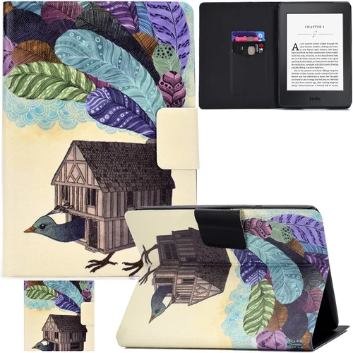 Vista 11 de Funda para Kindle Paperwhite, ranuras para tarjetas ligeras y delgadas con funda de encendido y apagado automático para Amazon Kindle Paperwhite