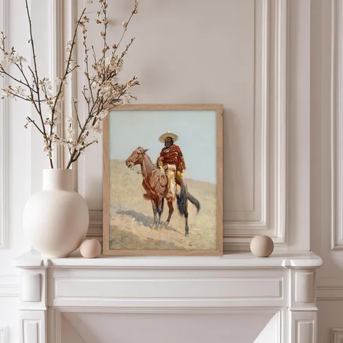 Vista 5 de Poster Master Vintage A Mexican Vaquero Print – Póster retro de vaquero – Arte occidental – Diseño de pared del salvaje oeste – Regalo para hombres