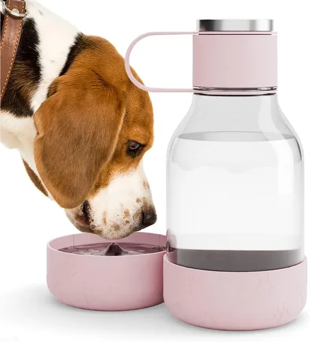 Vista 15 de Asobu Buddy Bottle - Botella de agua aislada de acero inoxidable para con cuenco de agua extraíble para perro y cuenco de almacenamiento de comida