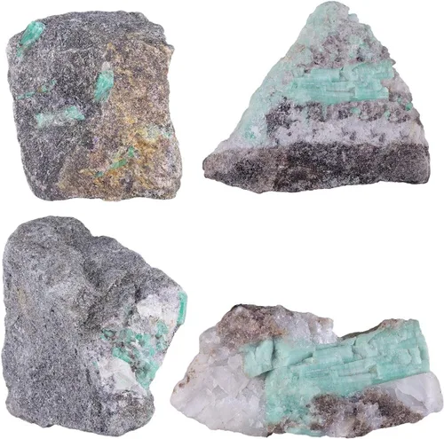 Vista 4 de SUNYIK Piedra preciosa natural en bruto de esmeralda, piedra de cristal curativo mineral, piedra de punto de cristal curativo Reiki, decoración
