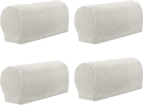 Vista 16 de vctops 4 fundas elásticas para reposabrazos de color sólido, antideslizantes, para sillas, sofá, sillón, fundas para sofá reclinable con pasadores