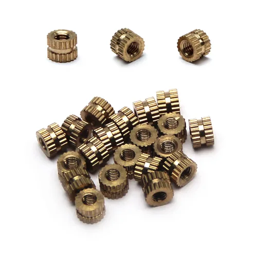 Vista 72 de Tuercas moleteadas de rosca hembra M2x3mm OD Tuercas de inserción roscadas de latón Tuercas de incrustación hidráulicas soldadas juntas Kit surtido