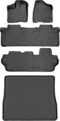 Vista 51 de MAXLINER - Juego de tapetes de piso de ajuste personalizado de 3 filas para Toyota Sienna 2011-2012