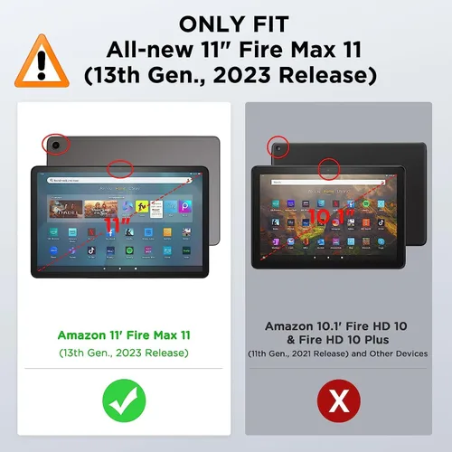 Vista 2 de Funda para Amazon Kindle Fire Max 11 (13ª generación, versión de 2023) 11, funda plegable de ajuste delgado con encendido/apagado automático