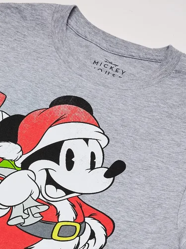 Vista 2 de Disney Mickey Mouse Men's Santa Christmas Graphic T-Shirt