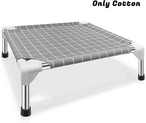 Vista 2 de Cama elevada para mascotas, cama elevada para perros para uso en interiores y exteriores, solo algodón para niños pequeños