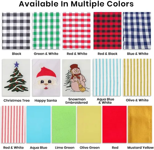 Vista 7 de Servilletas de Navidad, servilletas de tela, servilletas blancas 100% algodón, suaves y cómodas, servilletas reutilizables, servilletas de mesa