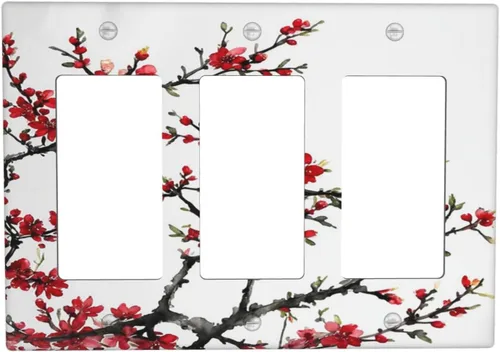 Vista 136 de Cubierta Decorativa de Interruptor de Luz con Ilusión Óptica Visual 3D, Cubierta de Placa de Pared de 1 Gang en Blanco sin Dispositivo, Cubiertas