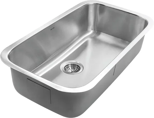 Vista 3 de Houzer Eston - Fregadero de cocina de acero inoxidable, fregadero de 32 pulgadas de montaje inferior, duradero y versátil, esencial para el hogar