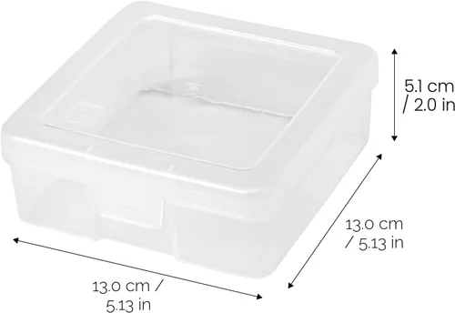 Vista 2 de Iris caja de almacenamiento de suministros 10 piezas, Plástico, Transparente, S Bead Storage Organizing Containers with Snap Lid for Arts, Crafts
