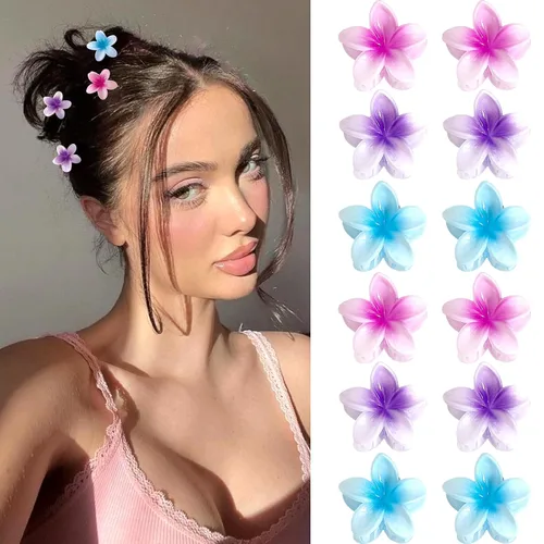 Vista 7 de GQLV Pinzas pequeñas para el cabello, 12 pinzas pequeñas de 1.18 pulgadas para mujeres y niñas, cabello grueso/fino, decoraciones de cabello