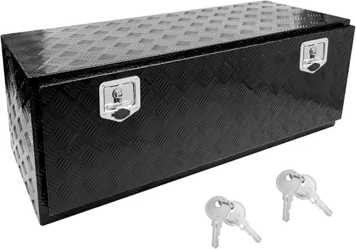 Vista 9 de Caja de herramientas de 24 pulgadas, caja plana para camioneta, organizador de almacenamiento para RV, caja de herramientas para camión con asa