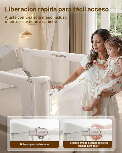 Vista 5 de Riel de cama para niños pequeños, protector de riel de cama de bebé grueso