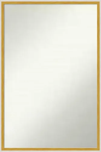 Vista 221 de Amanti Art Espejo de baño blanco para sobre el fregadero, 22 x 45 pulgadas, espejo de tocador rectangular blanco Lucie, marco de madera moderno