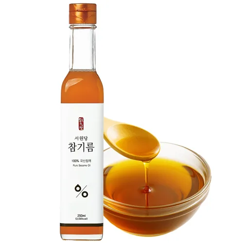 Vista 7 de Comida coreana Seowondang Perilla Oil, 100% semillas coreanas, botella