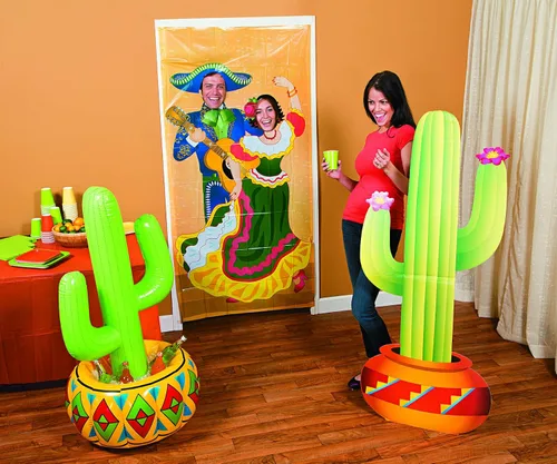 Vista 5 de Pancarta de puerta para foto de pareja Fiesta Fun Express
