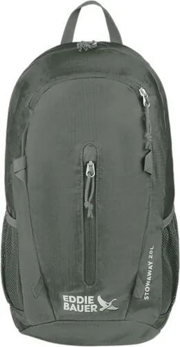 Vista 15 de Eddie Bauer Stowaway Mochila Empacable Viaje Exterior Ligera Plegable Duradera Poliéster Ripstop 30L - Cereza Negra