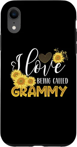 Vista 8 de Funda para iPhone 15 con texto en inglés "I Love Being Called Grammy Sunflower Lover Family Party Case