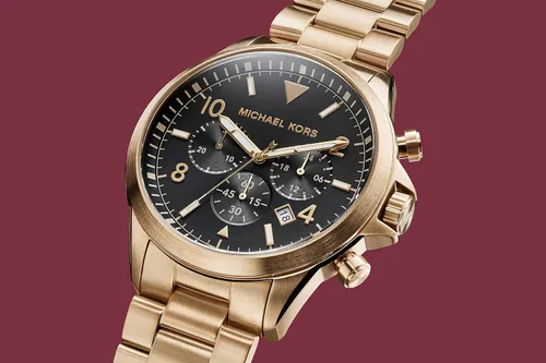 Vista 4 de Michael Kors Reloj cronógrafo de acero inoxidable Gage Reloj de silicona con cronógrafo de calibre