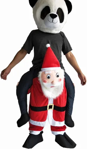 Vista 2 de Disfraz de Papá Noel para llevar en mí con hombros