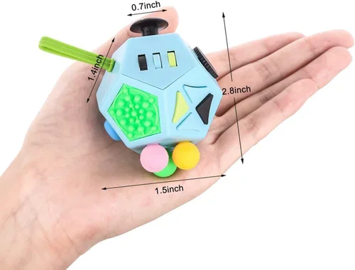 Vista 5 de UOOEFUN Juguetes de cubo de 12 caras, juguetes para aliviar el estrés y la ansiedad y la depresión antipara niños y adultos con TDA, TDAH, TOC