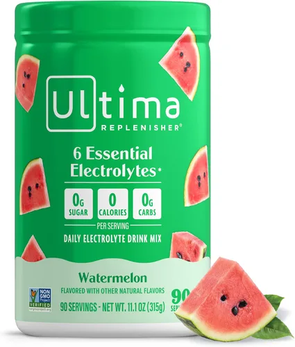 Vista 18 de Ultima Replenisher Mezcla diaria de electrolitos en polvo, sin azúcar, frambuesa azul, 90 porciones, polvo de hidratación con 6 electrolitos