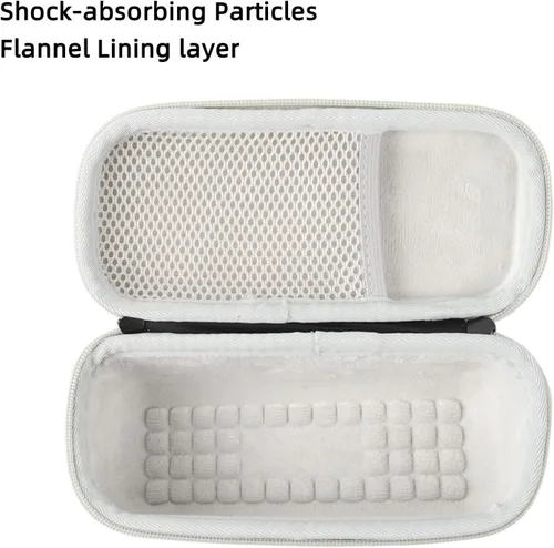 Vista 6 de Funda EVA para altavoz Bluetooth Tribits StormBox 2, funda rígida de transporte con cuerda de mano y mosquetón, a prueba de caídas y resistente al