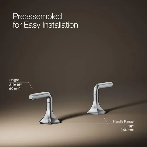 Vista 94 de KOHLER K- 27010-4-BV Occasion™ - Manijas de palanca color bronce cepillado vibrante