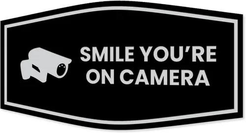 Vista 85 de Fancy Smile You're On Camera Letrero (negro) - Mediano (1 unidad)