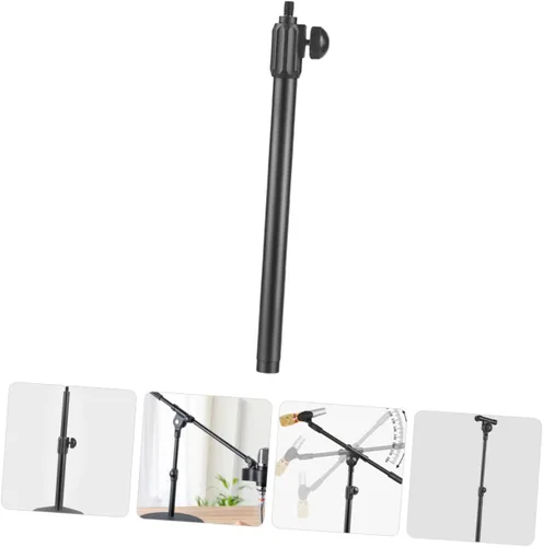 Vista 3 de PRETYZOOM Extensión telescópica de brazo de micrófono de poste de brazo de metal accesorio de soporte de micrófono con adaptador de cabeza