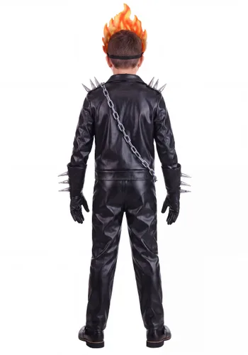 Vista 2 de Disfraz Deluxe de Ghost Rider de Marvel para Niño Multicolor