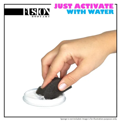 Vista 4 de Fusion Body Art Pintura facial profesional Prime Fresh Blue (1.26 onzas), suministros de pintura facial y corporal activada por agua, calidad