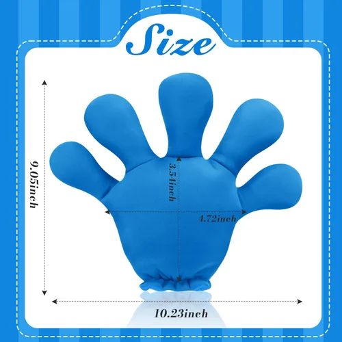 Vista 22 de Geyoga 2 pares de guantes grandes de disfraz de manos de dibujos animados, guantes de Halloween para fiestas, cumpleaños, juegos de rol, disfraces