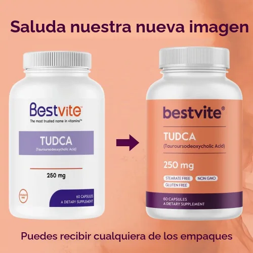Vista 6 de BESTVITE TUDCA 250mg (60 Caps) (ácido taursodesoxicólico) - Sin estearatos