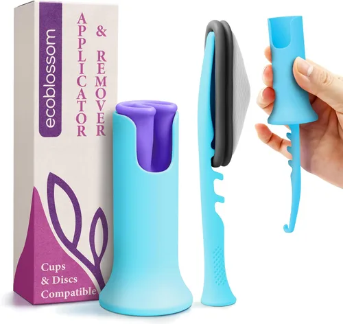 Vista 7 de Ecoblossom Herramienta Aplicadora de Copa Menstrual y Disco - Inserción y Extracción Cómoda y Fácil - Compatible con la Mayoría de Copas y Discos