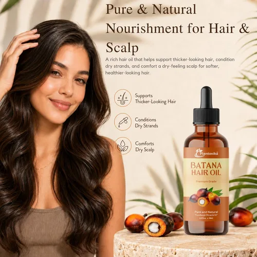 Vista 2 de Aceite de batana para el crecimiento del cabello, 100% puro hondureño prensado en frío crudo sin refinar para el cabello y tratamiento del cuero