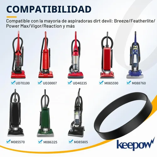 Vista 2 de KEEPOW Powermax Pet - Cinturón de vacío para aspiradora vertical Dirt Devil Style 5/Royal