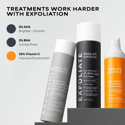 Vista 9 de Paula's Choice Suero con 25% de vitamina C con glutatión y antioxidantes, el suero facial mejora la decoloración, el tono desigual y reafirma, todo